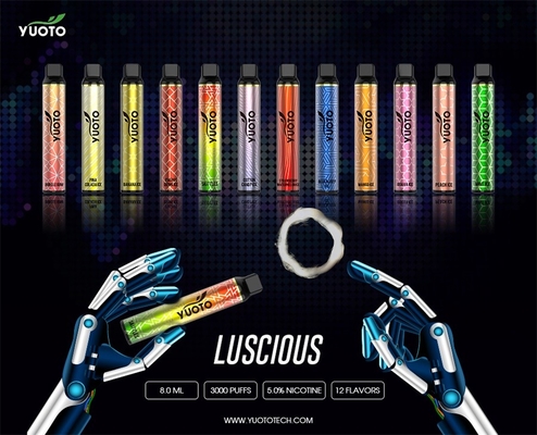 ডিসপোজেবল ভ্যাপ Yuoto luscious ই সিগারেট vape 3000 puffs shisha pen vapes 8ml pod 1350mAh সিগার পাফ