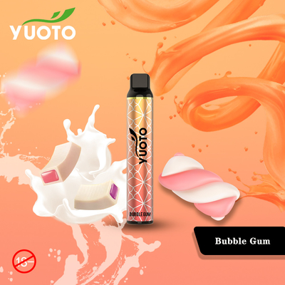 Yuoto সুস্বাদু 22 স্বাদযুক্ত ই সিগস বোতাম বিনামূল্যে, 1350mAh ব্যাটারির সাথে ব্যবহার করা সহজ