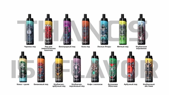 Yuoto Thanos 5000 Puffs 14ml প্রি-ফিল ই-জুস ডিসপোজেবল ভ্যাপোরাইজার 650 mAh ব্যাটারি ক্যাপাসিটি