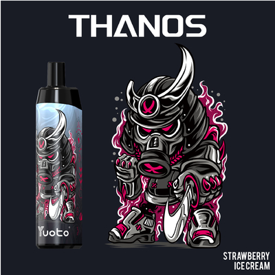 Yuoto Thanos 5000puff ডিসপোজেবল ভ্যাপ ই-সিগারেট ভ্যাপ পেন মেশ কয়েল রিচার্জেবল 650mAh 14ml নিকোটিন 5% /2%