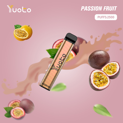 1200mAh 100% অরিজিনাল Yuoto XXL 2500 Puffs ডিসপোজেবল ভ্যাপ 7ml E লিকুইড 25 ফ্লেভার