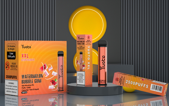 অরিজিনাল ইলেকট্রনিক সিগারেট yuoto xxl 2500 puff vape pen 5% nic ফ্যাক্টরি ভালো মানের পাইকারি দাম