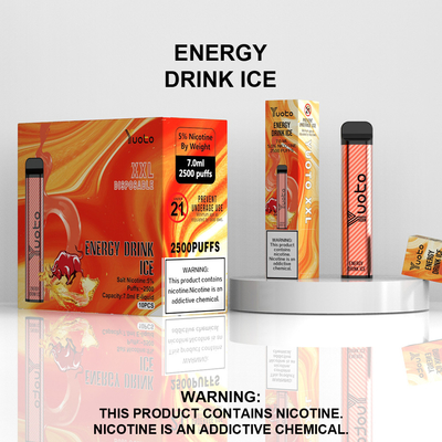 নতুন ফ্লেভার Yuoto 2500 Puffs vape, 5% নিকোটিন খুব কম OEM ডিসপোজেবল ভ্যাপ