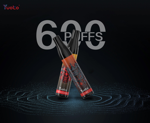 জাল কুণ্ডলী Yuoto বোতল 600 Puffs ডিসপোজেবল ভ্যাপ 20Mg নিকোটিন