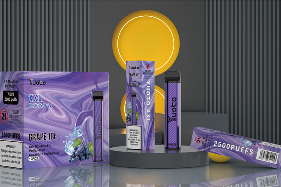 Yuoto 2500 Puffs ডিসপোজেবল Vape ই-সিগারেট ফলের স্বাদ YUOTO