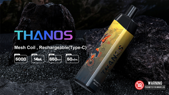 ফলের স্বাদ YUOTO ডিসপোজেবল Vape Thanos 5000puffs MSDS অনুমোদিত