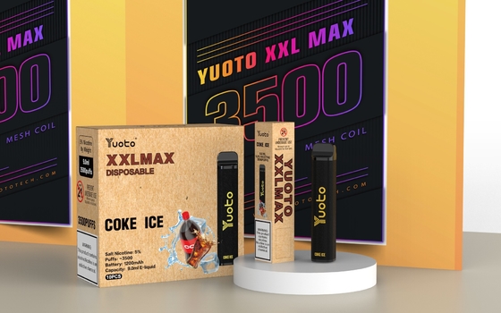 আসল Yuoto vape pod XXL MAX 3500 পাফস ই সিগারেট কোক আইস ফ্লেভার