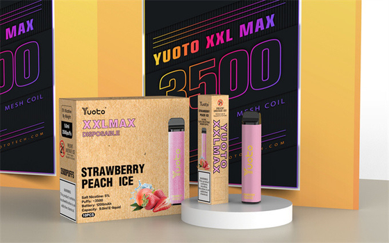 9ml জুস ইউওটো ডিসপোজেবল ভ্যাপ, Xxl ম্যাক্স 3500 পাফস 5% Nic সল্ট ই সিগারেট