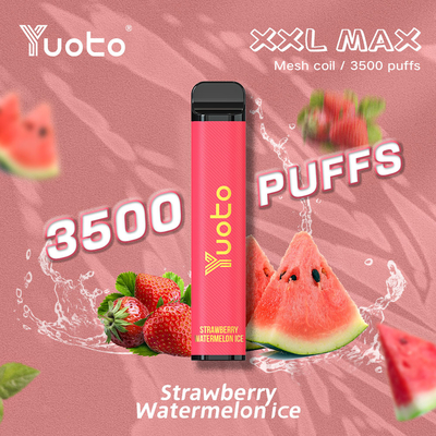 3500 পাফস Yuoto XXL MAX ডিসপোজেবল ভ্যাপ কিট মেশ কয়েল স্ট্রবেরি ফ্লেভার সহ