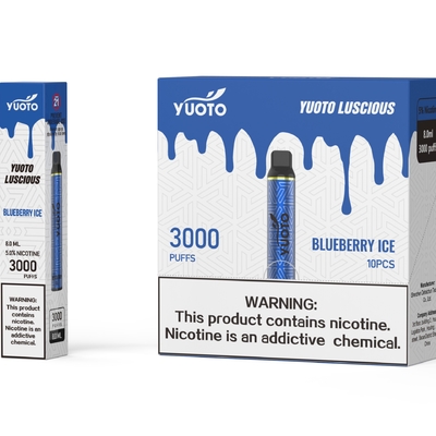 নতুন ধরনের ইলেকট্রনিক সিগারেট Yuoto Vape 3000 Puffs Blueberry 1350mAh ব্যাটারি 8ml E জুস