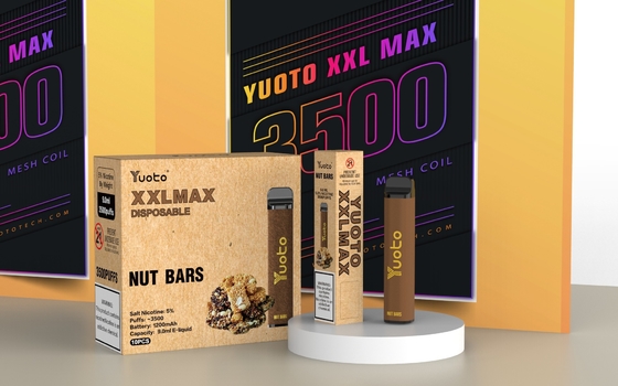 আসল ইউওটো ই সিগারেট ভ্যাপোরাইজার ডিভাইস XXL MAX 3500 পাফস কিট ক্যারামেল চিনাবাদাম