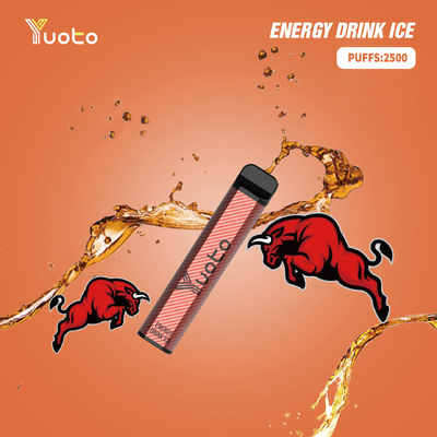 হট সেলিং Yuoto XXL 2500 পাফস এনার্জি ড্রিঙ্ক ফ্লেভার ডিসপোজেবল ভ্যাপ পড ডিভাইস 5ml nic