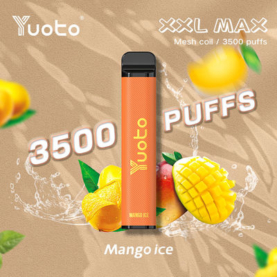 3500 Puffs XXL MAX NEW Yuoto ডিসপোজেবল ভ্যাপ ম্যাঙ্গো আইস মেশ কয়েল 5% 2% নিকোটিন
