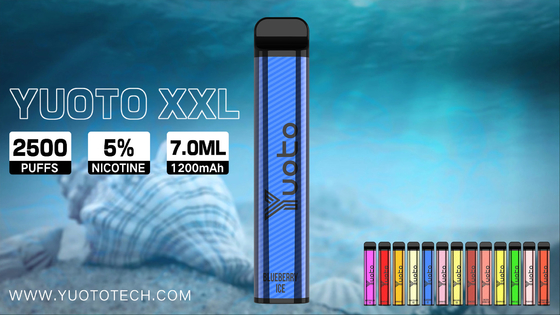 CE RoHS Yuoto ডিসপোজেবল ভ্যাপ পেন 2500 Puffs 7.0Ml জুস ক্যাপাসিটি আমের স্বাদ