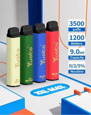 16 স্বাদের Yuoto XXL Max 3500 Puffs ডিসপোজেবল ভ্যাপ 9.0ml E জুস 1200mAh
