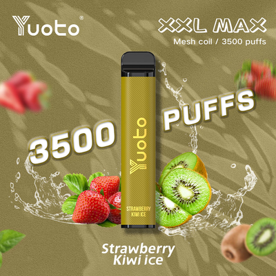 3500 পাফস 9ml E লিকুইড RoHs ডিসপোজেবল ভ্যাপস 1200mAh লেদার ফিনিশ Yuoto ODM OEM