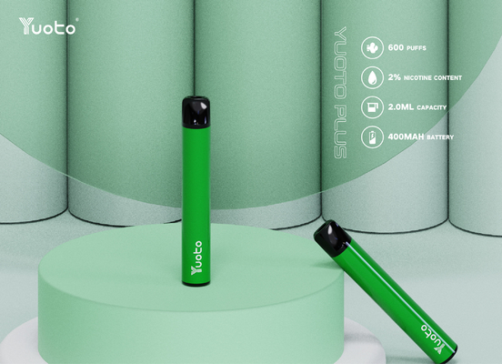2% নিকোটিন 2ml E জুস Yuoto Plus 600 Puffs Vape Pen with Tpd সার্টিফিকেশন