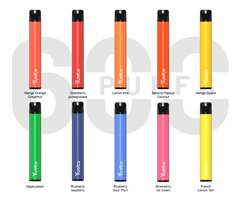 TPD Yuoto Plus 600puffs , Blueberry Ice 2ml 2% নিকোটিন Vape Pen Device কারখানা পাইকার বিক্রেতার দাম ফলের স্বাদ