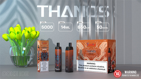 Yuoto Thanos ডিসপোজেবল E Juice Vape 5000 Puffs সঙ্গে মেশ কয়েল