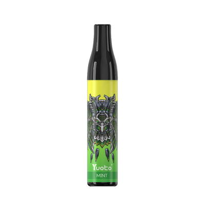 YUOTO বোতল 600 পাফস ডিসপোজেবল ভ্যাপোরাইজার POD মিন্ট 20mg 2% নিকোটিন মেশ কয়েল TPD