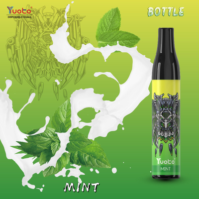 YUOTO বোতল 600 পাফস ডিসপোজেবল ভ্যাপোরাইজার POD মিন্ট 20mg 2% নিকোটিন মেশ কয়েল TPD