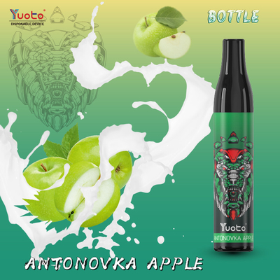 নিষ্পত্তিযোগ্য ই সিগ পড কম নিকোটিন 20mg Yuoto বোতল 600 Puffs Antonovka Apple 2ml