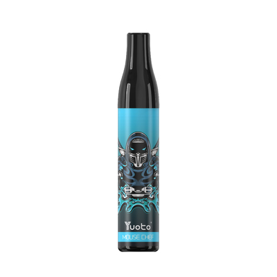 Yuoto ডিসপোজেবল ভ্যাপোরাইজার 20mg নিকোটিন Vapes বোতল 600 Puffs Mouse Chef 2ml মেশ কয়েল