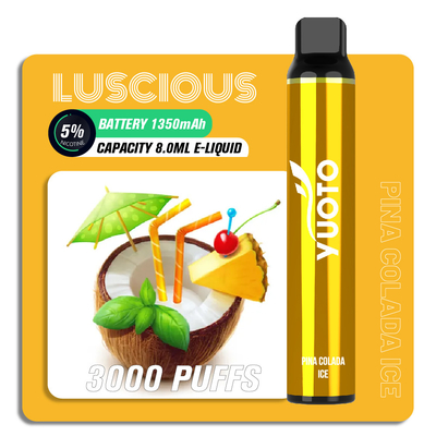 ODM 3000 Puffs ডিসপোজেবল ইলেকট্রনিক সিগারেট, Yuoto Luscious E Cig OEM