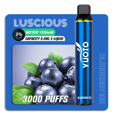 OEM ODM ফলের স্বাদ পাফ বার ভ্যাপ পেন, 8ml 3000 পাফ Yuoto সুস্বাদু ডিসপোজেবল ভ্যাপ