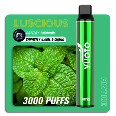 OEM ODM ফলের স্বাদ পাফ বার ভ্যাপ পেন, 8ml 3000 পাফ Yuoto সুস্বাদু ডিসপোজেবল ভ্যাপ