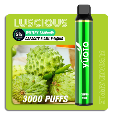 OEM ODM ফলের স্বাদ পাফ বার ভ্যাপ পেন, 8ml 3000 পাফ Yuoto সুস্বাদু ডিসপোজেবল ভ্যাপ