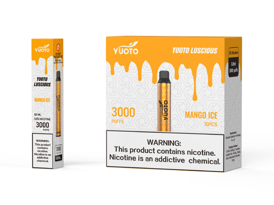 1350mAh ব্যাটারি 8.0ml E লিকুইড 24 ফ্লেভার ডিসপোজেবল ভ্যাপ Yuoto Luscious 3000 Puffs
