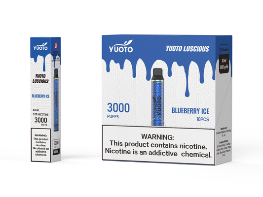1350mAh ব্যাটারি 8.0ml E লিকুইড 24 ফ্লেভার ডিসপোজেবল ভ্যাপ Yuoto Luscious 3000 Puffs