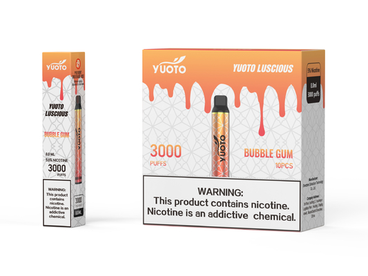 1350mAh ব্যাটারি 8.0ml E লিকুইড 24 ফ্লেভার ডিসপোজেবল ভ্যাপ Yuoto Luscious 3000 Puffs