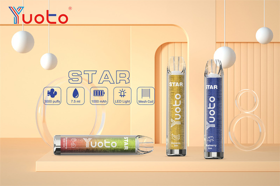 16 রঙের Yuoto Vape Star 1000mAh 3.2V ব্যাটারি ইলেকট্রনিক সিগারেট