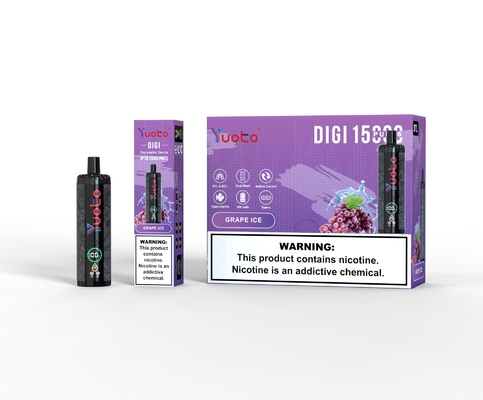 Yuoto DIGI 15000 Puffs Daul Mesh Coil Vape নিয়মিত বায়ু প্রবাহ
