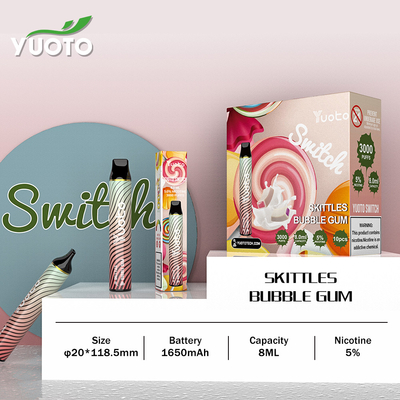 2 ফ্লেভার 3000 পাফস ডিসপোজেবল ভ্যাপ নো লিকিং MSDS FDA অনুমোদন