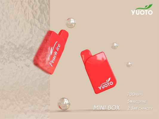 Yuoto মিনি বক্স 700 Puffs Vape নিষ্পত্তিযোগ্য 15 ফ্লেভার 22g লাইটওয়েট