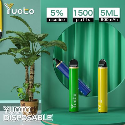 Yuoto ব্র্যান্ড -1500puffs কাস্টম ডিসপোজেবল ভ্যাপস 23 ফ্লেভার 900mAh 5.0ml ইলেকট্রনিক ভ্যাপোরাইজার পাফ বার ভ্যাপ ডিসপোজেবল