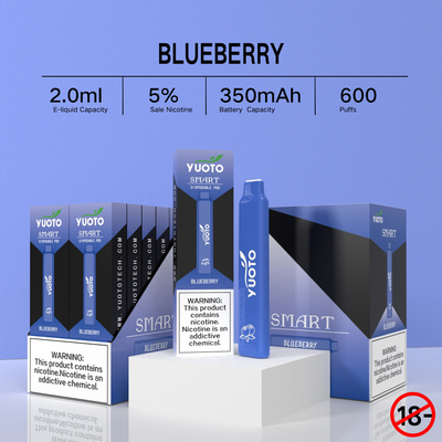 Yuoto Smart 600 Puffs Vape, ODM Nice Taste Disposable Vape Pen