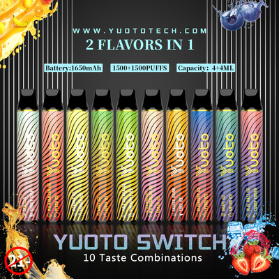 Yuoto সুইচ 3000puff ডিসপোজেবল ই-সিগারেট Vape
