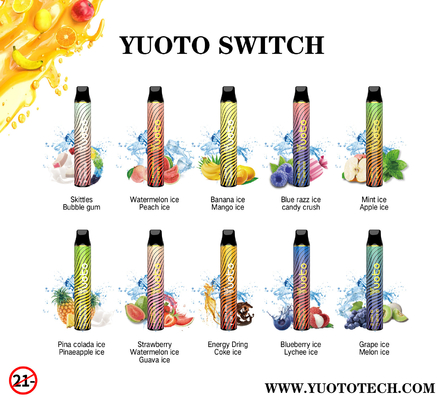 Yuoto সুইচ 3000puff ডিসপোজেবল ই-সিগারেট Vape