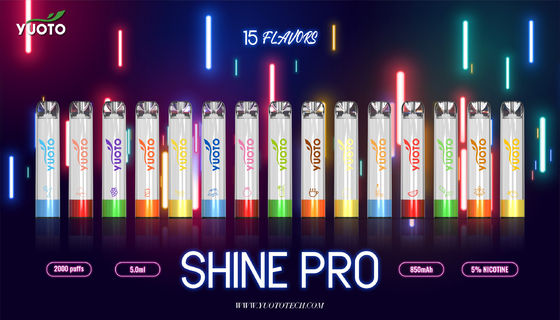 Yuoto Shine Vapes 2000 Puffs ডিসপোজেবল সাপোর্ট OEM / ODM: