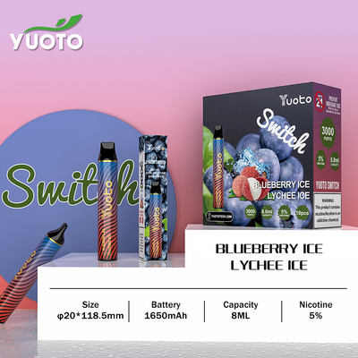 বার এন্টারটেইনমেন্টের জন্য ODM Yuoto সুইচ ড্র অ্যাক্টিভেটেড ভ্যাপ পেন