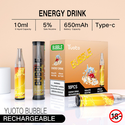 Yuoto বুদবুদ 4000puffs 650 mah 10ml রিচার্জেবল yuoto ডিসপোজেবল ভ্যাপ মেশ কয়েল নন ডিসজেকশন লেড শিনিং