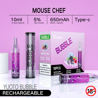 Yuoto বাবল 4000puffs 650 mah 10ml জাল কয়েল ডিসপোজেবল রিচার্জেবল ভ্যাপ নন ডিসজেকশন পিনা কোলাডা ইসিগ বাষ্প