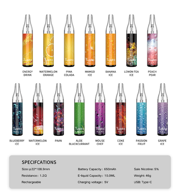 Yuoto বাবল 4000puffs 650 mah 10ml জাল কয়েল ডিসপোজেবল রিচার্জেবল ভ্যাপ নন ডিসজেকশন পিনা কোলাডা ইসিগ বাষ্প
