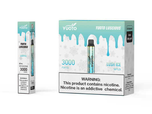 2022 Hottest E Cig DisposabYuoto luscious 3000puffs 1350mah 8ml eliquid yuoto disposable vape yuotovape vape pod