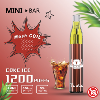 Yuoto Energy Drink Vape 650mAh ব্যাটারির সাথে ডিসপোজেবল