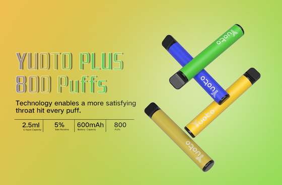 Yuoto 800 Puffs Vape with 11 Flavors Origal Area 2.5 ML জুস ক্যাপাসিটি
